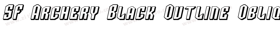 SF Archery Black Outline Oblique字体转换